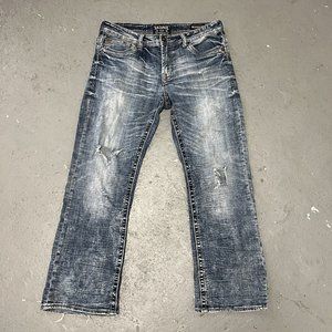 Salvage By Buckle Jeans Mens Mayhem Straight Thick Stitching Size 32